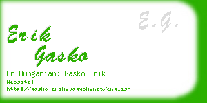 erik gasko business card